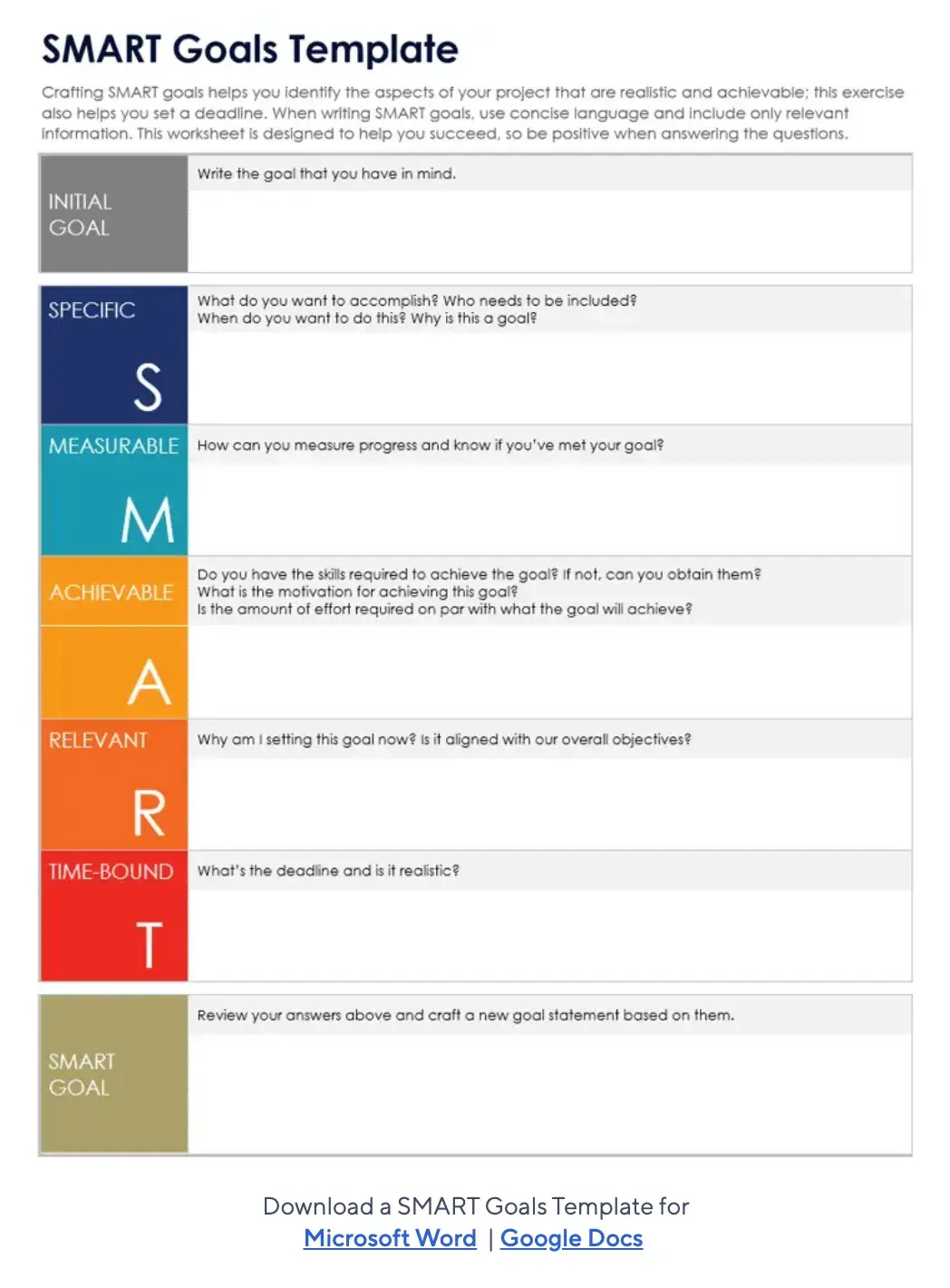 smartsheet smart goals template.