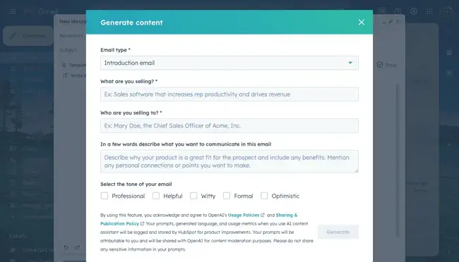 HubSpot's Content Assistant