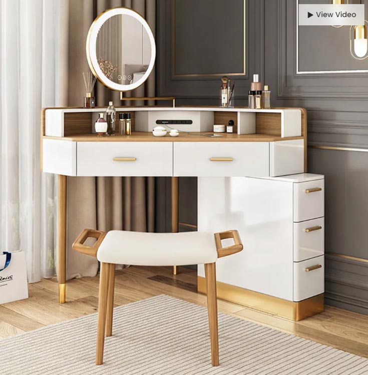 Problem 9 mid century vanity for make up | Innovate Building Solutions | Vanity Makeup Ideas | Bathroom Remodel on a Budget | Cleveland Ohio Shower Design