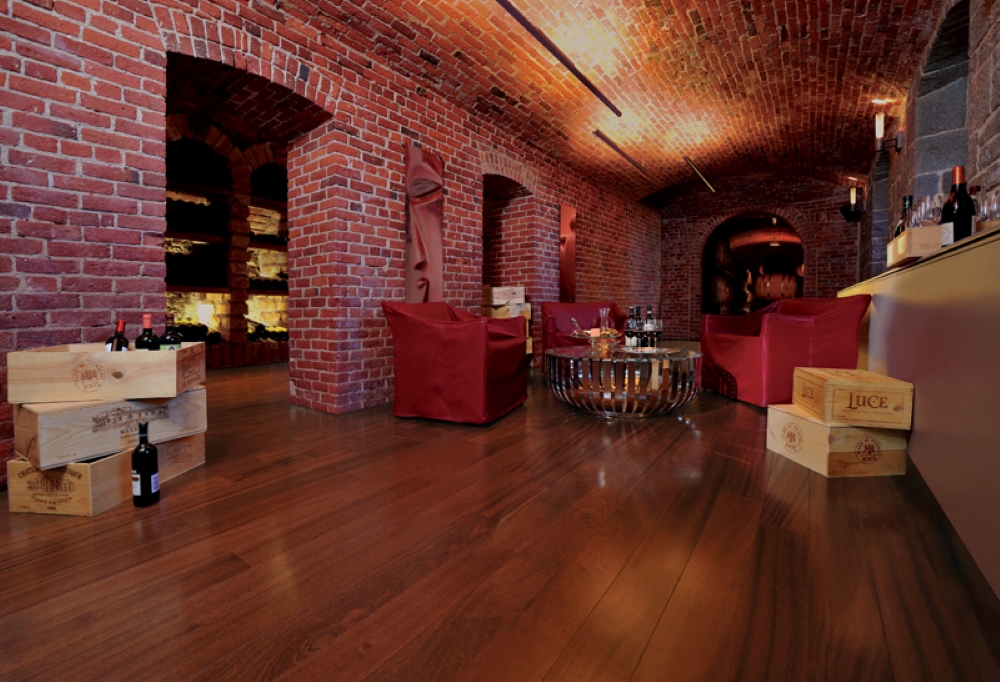 Winery Basement Wood Floor