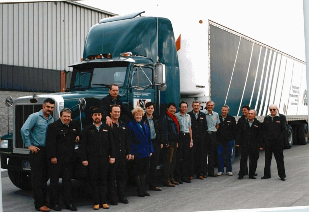 Picture of people with a truck